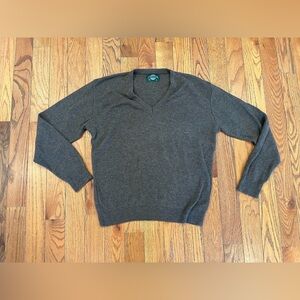Vintage Retro Jantzen V-Neck Pullover Knit Sweater Mens XL USA Made Sweatshirt